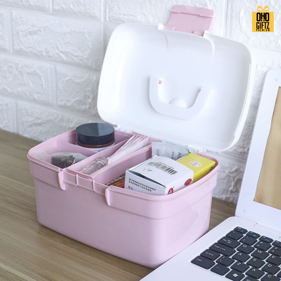 กล่องใส่ยาสามัญประจำบ้าน สกรีนชื่อ สกรีนโลโก้ ทำเป็นของพรีเมี่ยมได้ 