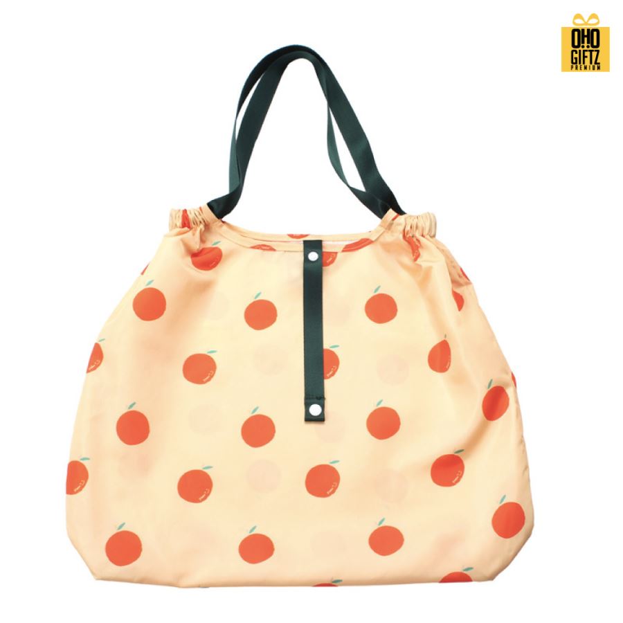 กระเป๋าช้อปปิ้งผ้าพับได้ ขนาดใหญ่ สกรีนโลโก้ ทำเป็นของพรีเมี่ยม ของที่ระลึกได้