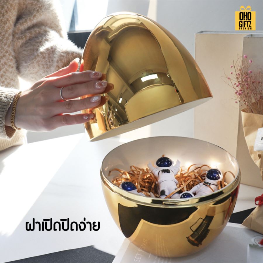 ที่เก็บเครื่องประดับทรงไข่ สกรีนชื่อ สกรีนโลโก้ ทำเป็นของพรีเมี่ยมได้