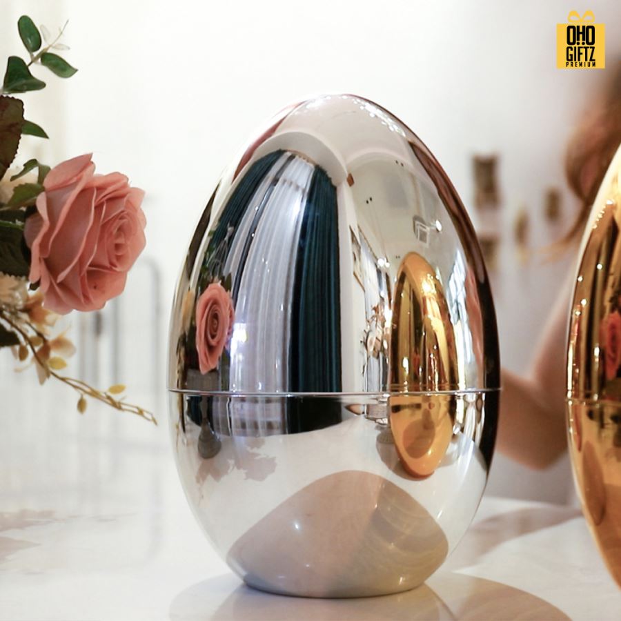 ที่เก็บเครื่องประดับทรงไข่ สกรีนชื่อ สกรีนโลโก้ ทำเป็นของพรีเมี่ยมได้