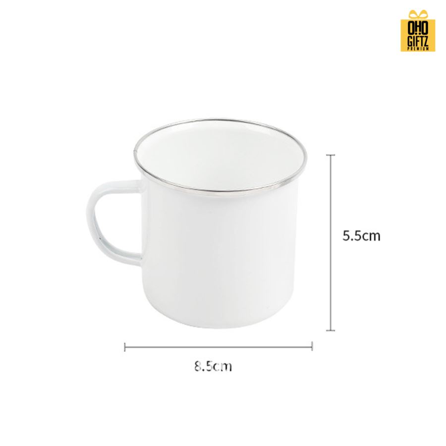 แก้วเคลือบEnamel ทนความร้อนสูง สกรีนชื่อ สกรีนโลโก้ ทำเป็นของพรีเมี่ยมได้