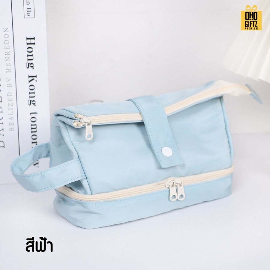 กระเป๋าใส่ดินสอ เครื่องสำอาง สกรีนโลโก้  ทำเป็นของพรีเมี่ยม