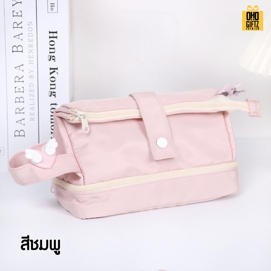 กระเป๋าใส่ดินสอ เครื่องสำอาง สกรีนโลโก้  ทำเป็นของพรีเมี่ยม