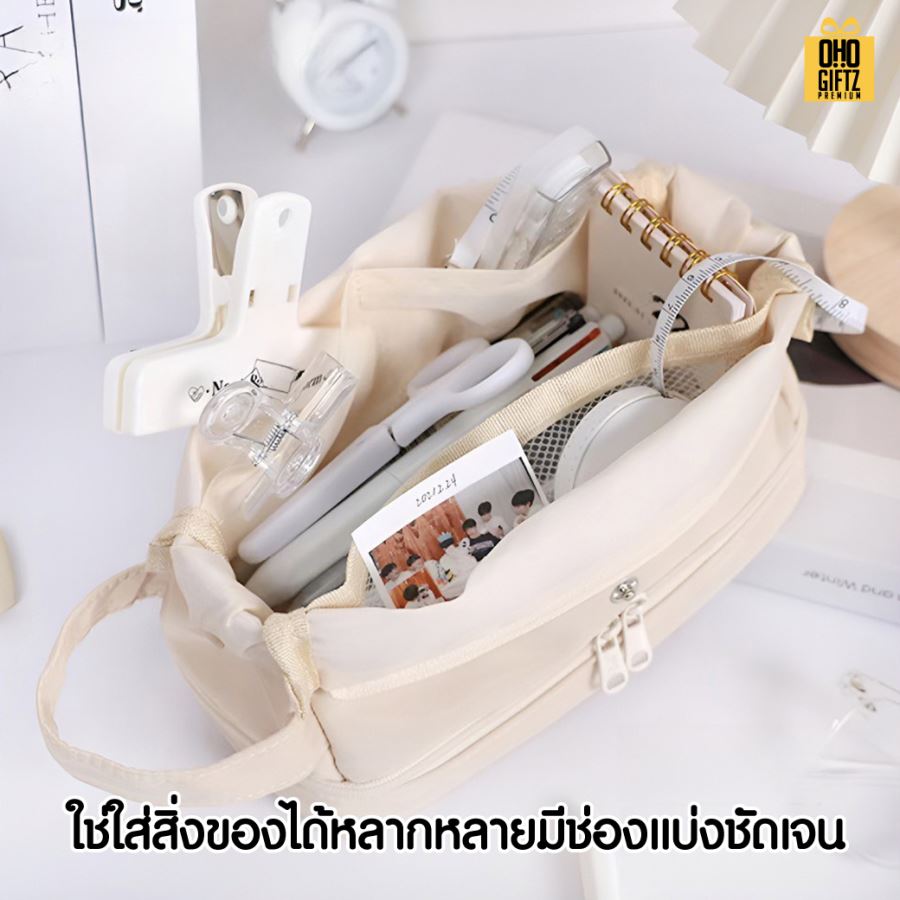 กระเป๋าใส่ดินสอ เครื่องสำอาง สกรีนโลโก้  ทำเป็นของพรีเมี่ยม