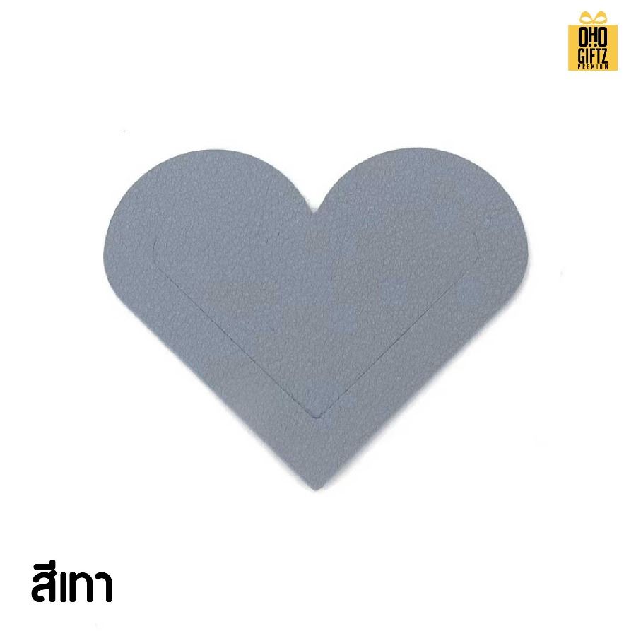 ที่คั่นหนังสือหัวใจ หนัง PU สกรีนโลโก้  ทำเป็นของพรีเมี่ยม