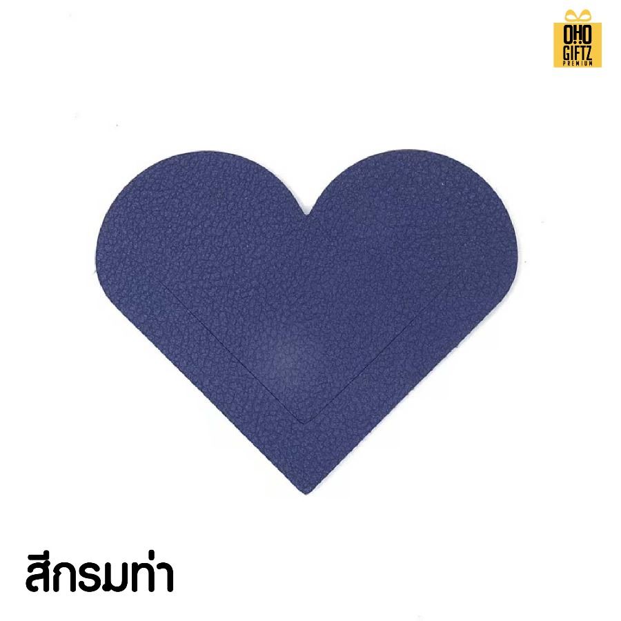 ที่คั่นหนังสือหัวใจ หนัง PU สกรีนโลโก้  ทำเป็นของพรีเมี่ยม