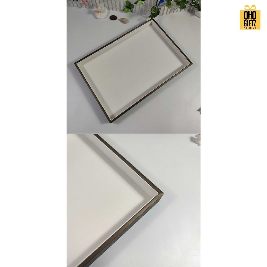 ถาดวางแว่นตา ถาดโชว์สินค้า หนัง PU สกรีนโลโก้ ทำเป็นของพรีเมี่ยมได้