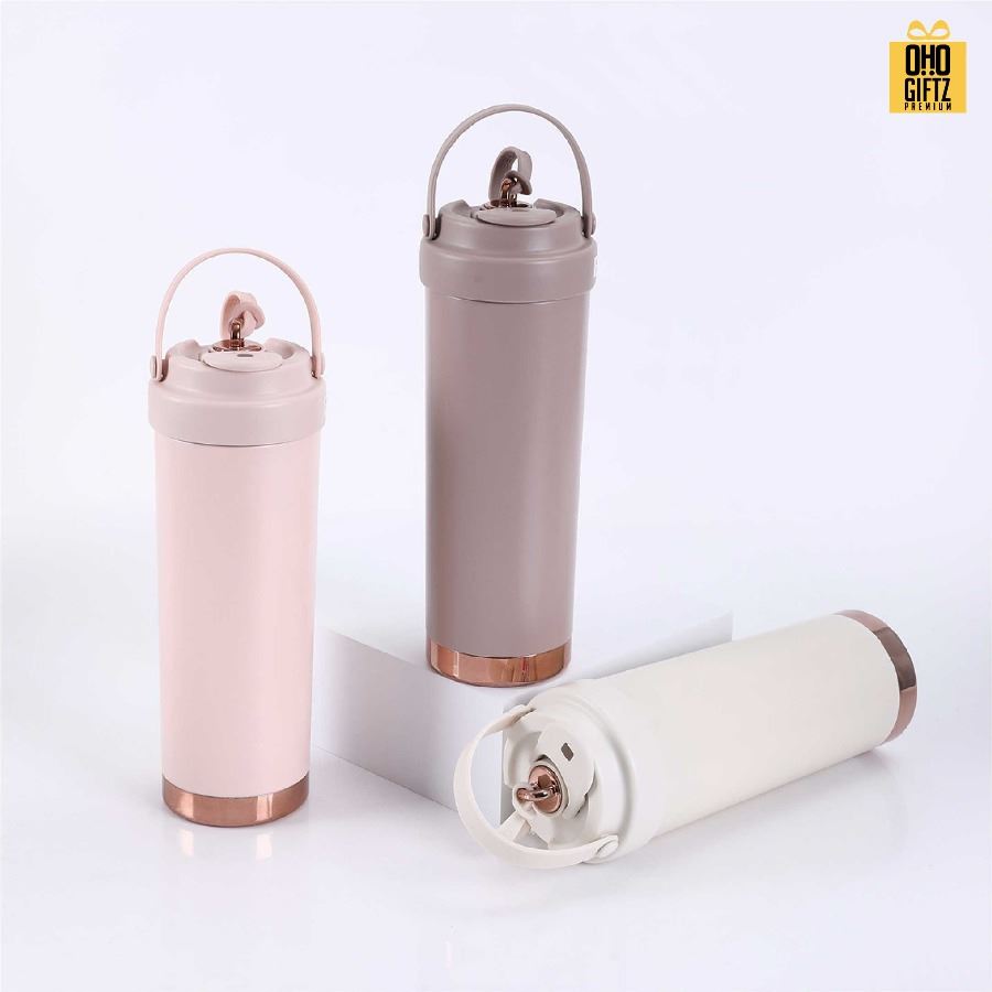 กระบอกสแตนเลส 304 ด้านในเคลือบเซรามิค สกรีนโลโก้ ทำเป็นของพรีเมี่ยมได้