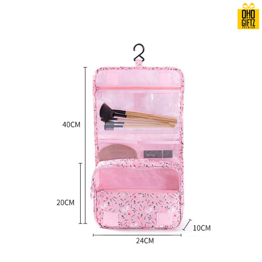 กระเป๋าไนล่อนพร้อมตะขอแขวน สกรีนโลโก้ ทำเป็นของพรีเมี่ยม ของที่ระลึก