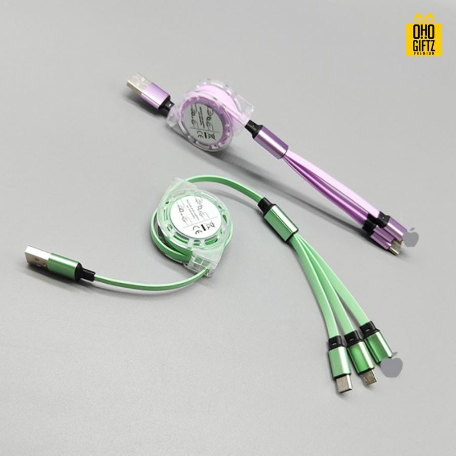 USB Cable 3 in 1 สกรีนโลโก้ ทำเป็นของพรีเมี่ยม ของที่ระลึกได้