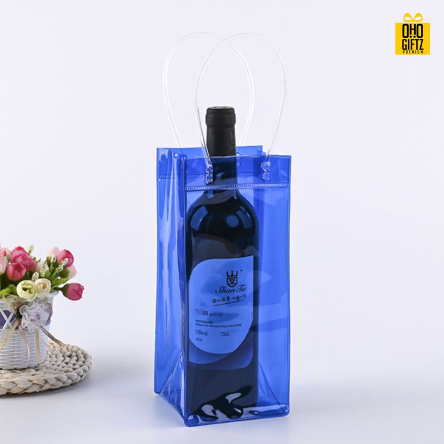 กระเป๋าใส่ขวดไวน์ สกรีนโลโก้  ทำเป็นของพรีเมี่ยม  