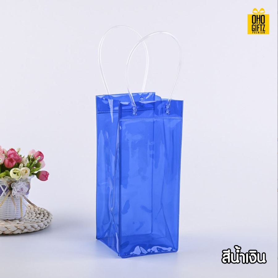 กระเป๋าใส่ขวดไวน์ สกรีนโลโก้  ทำเป็นของพรีเมี่ยม  