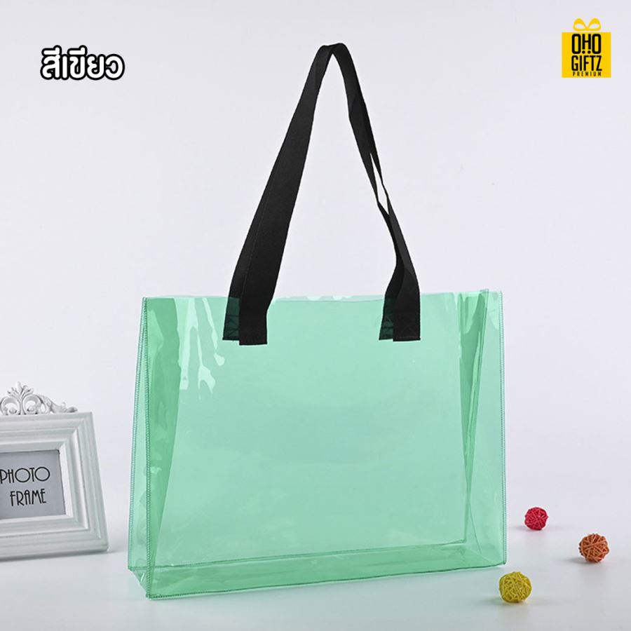 กระเป๋าช้อปปิ้ง PVC สกรีนโลโก้ ทำเป็นของพรีเมี่ยม  