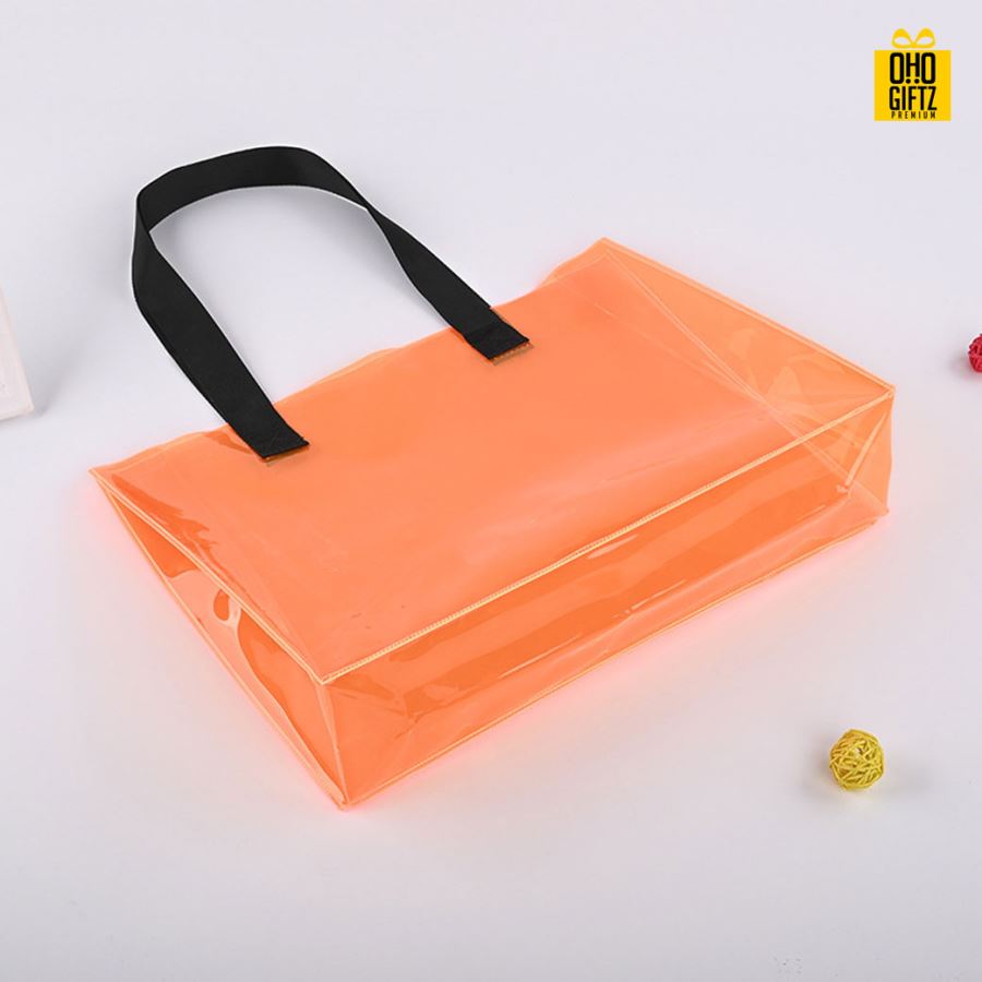 กระเป๋าช้อปปิ้ง PVC สกรีนโลโก้ ทำเป็นของพรีเมี่ยม  