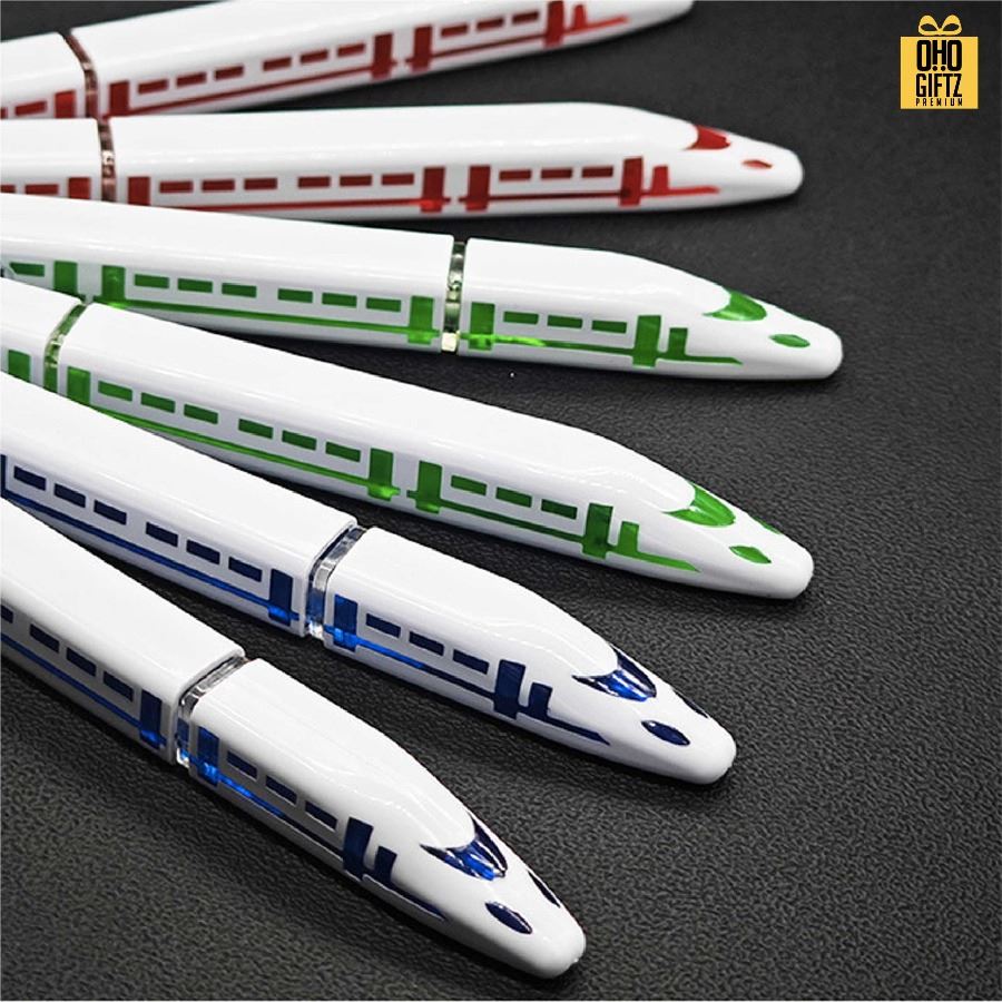 ปากการถไฟความเร็วสูง มีไฟ LED สกรีนชื่อ สกรีนโลโก้ ทำเป็นของพรีเมี่ยมได้