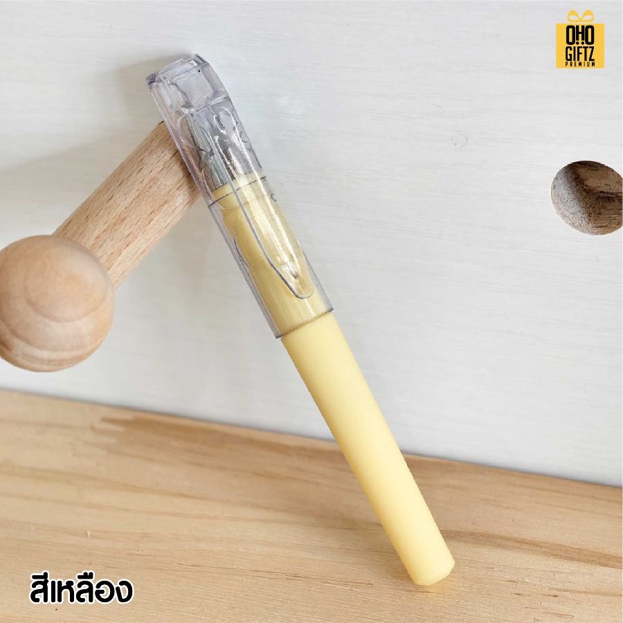 ปากกาเจล มีฝาปิด สกรีนชื่อ สกรีนโลโก้ ทำเป็นของพรีเมี่ยมได้