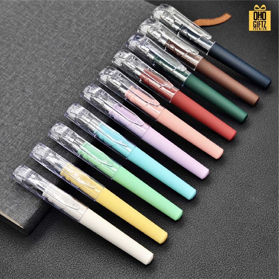 ปากกาเจล มีฝาปิด สกรีนชื่อ สกรีนโลโก้ ทำเป็นของพรีเมี่ยมได้