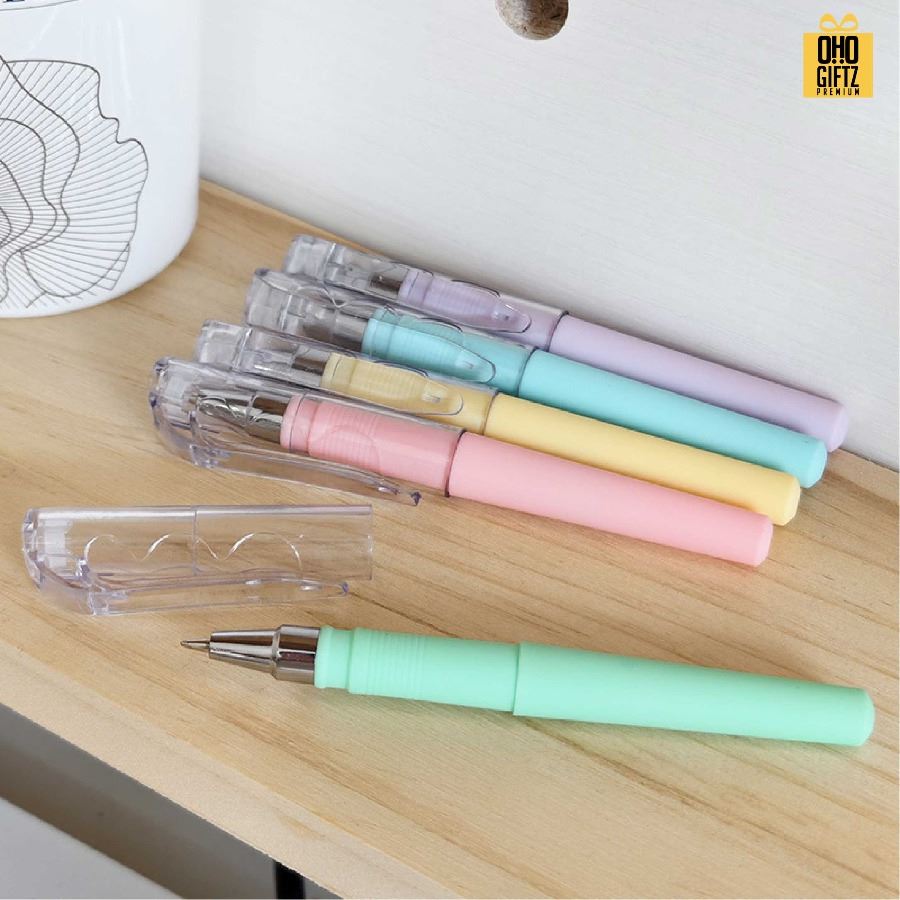 ปากกาเจล มีฝาปิด สกรีนชื่อ สกรีนโลโก้ ทำเป็นของพรีเมี่ยมได้