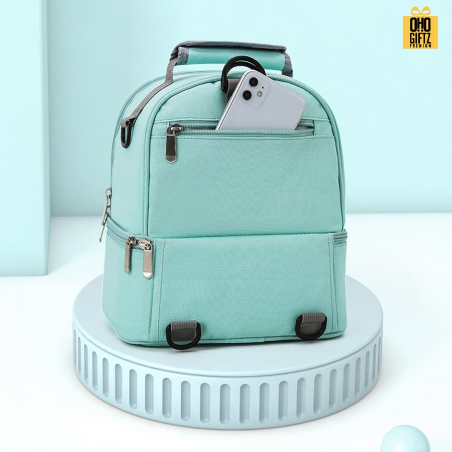 กระเป๋าคุณแม่ลูกอ่อน มีช่องใส่ขวดนมเก็บอุณหภูมิได้ สกรีนโลโก้  ทำเป็นของพรีเมี่ยม