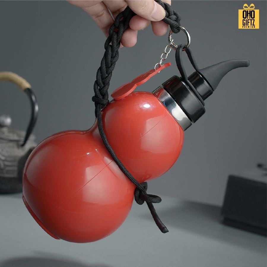 กระบอกสแตนเลสทรงน้ำเต้า สกรีนโลโก้ ทำเป็นของพรีเมี่ยมได้