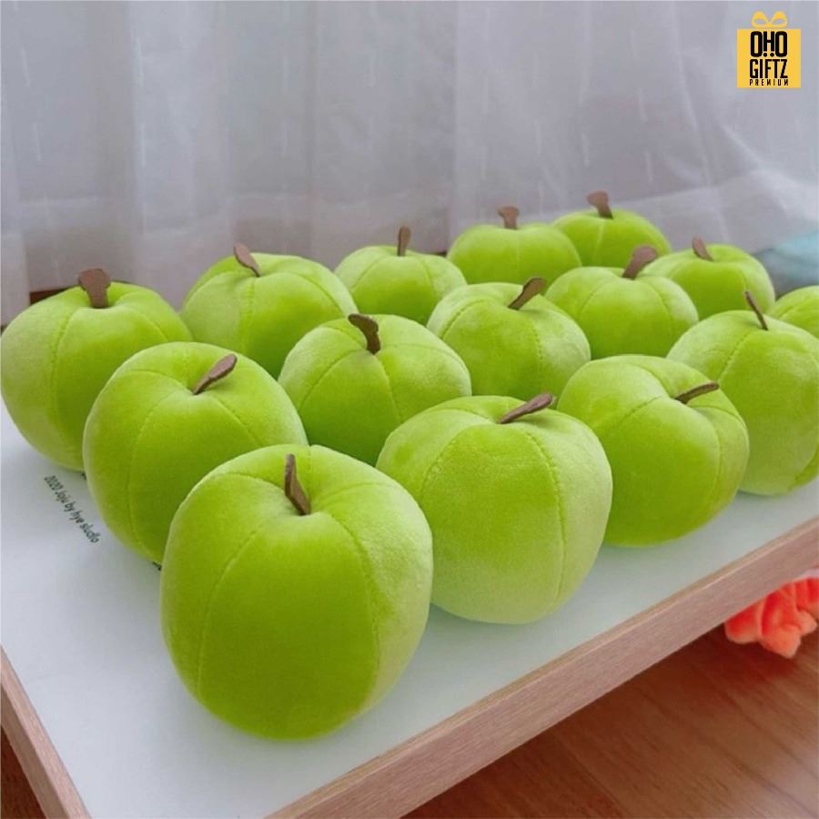 ตุ๊กตาลูกแอ๊ปเปิ้ล สกรีนโลโก้ ทำเป็นของพรีเมี่ยมได้ 