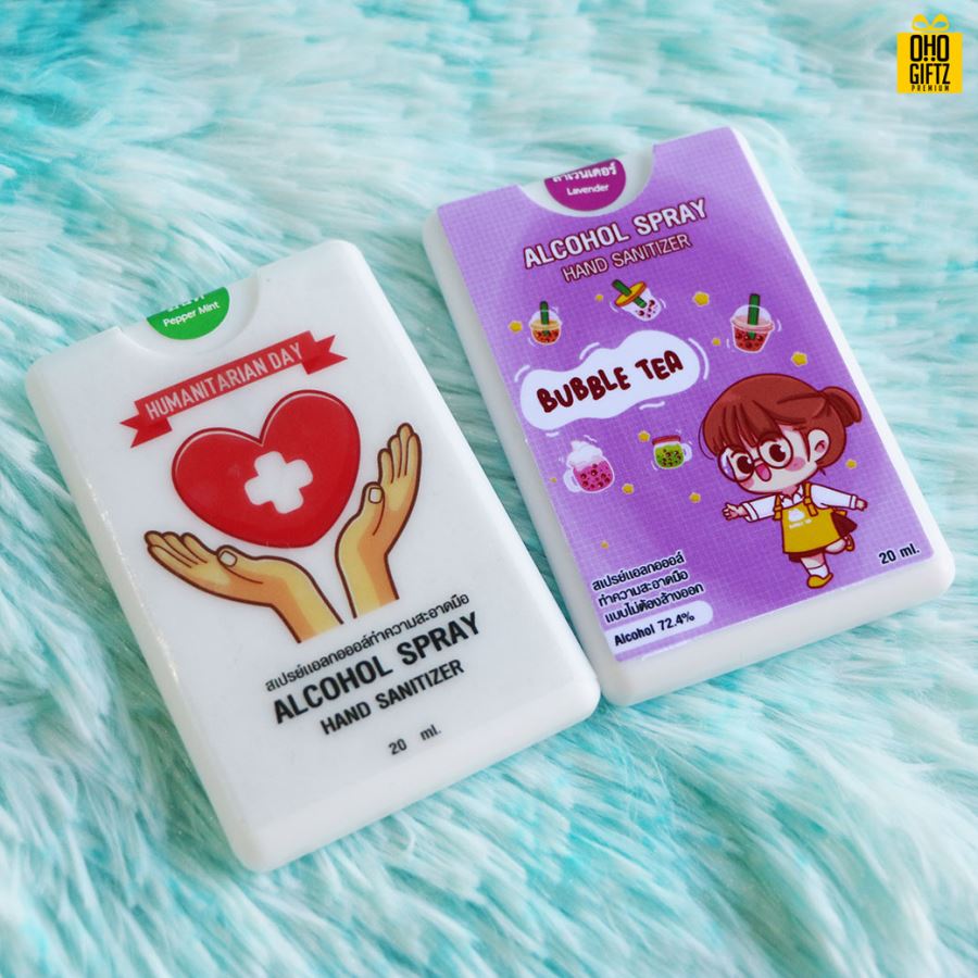 สเปรย์แอลกอฮอล์แบบพกพา ติดโลโก้ฟรี