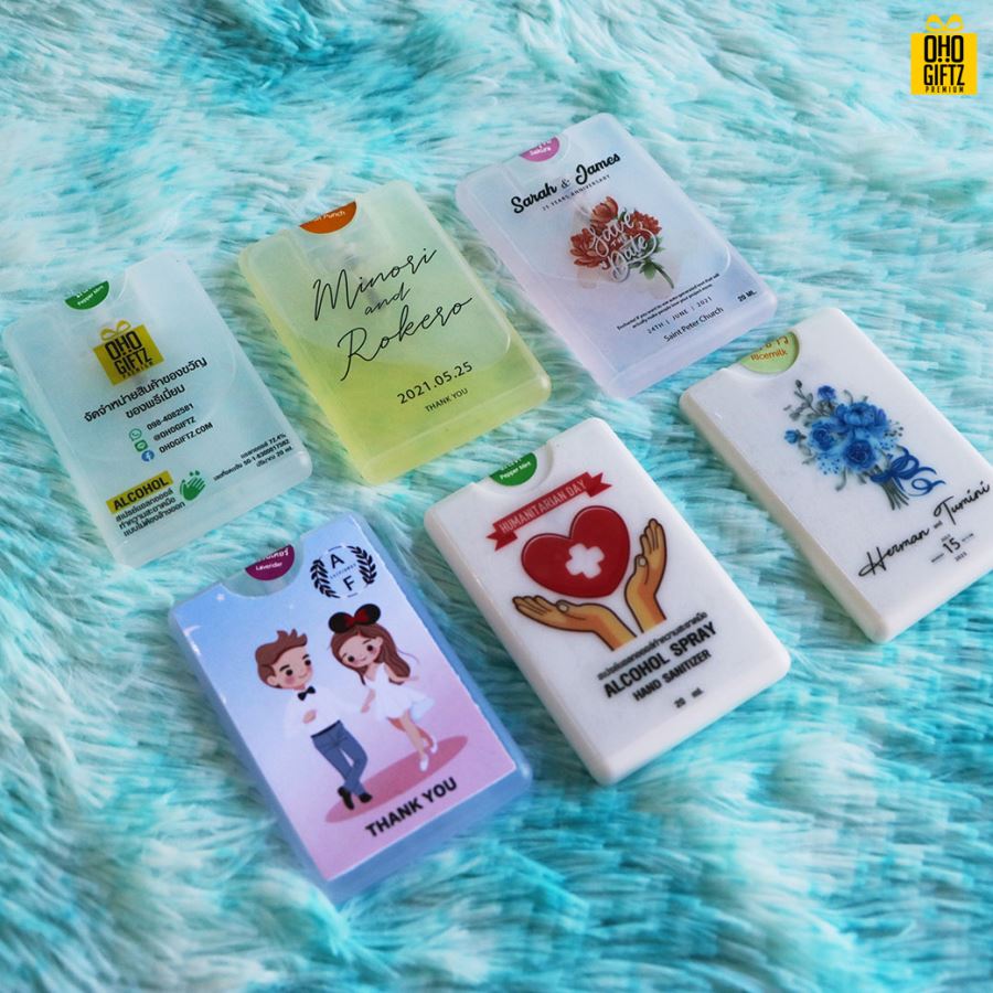 สเปรย์แอลกอฮอล์แบบพกพา ติดโลโก้ฟรี