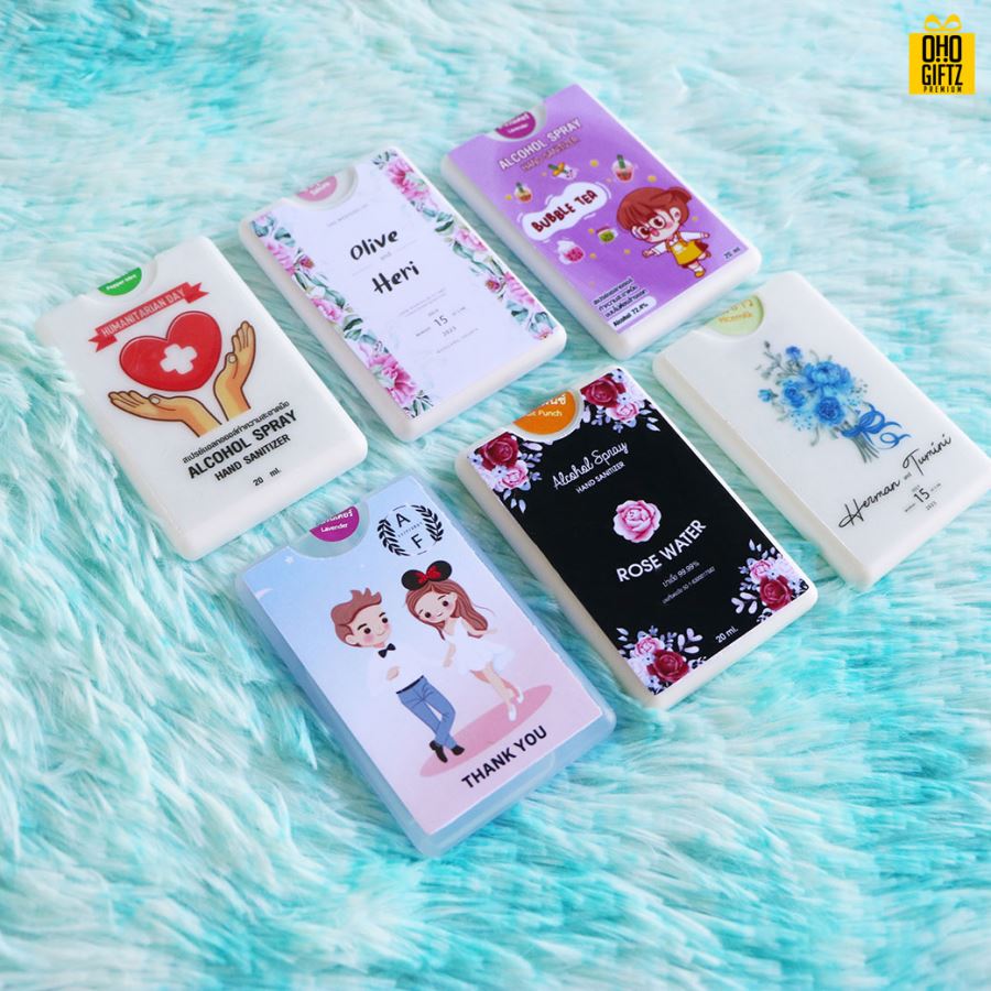 สเปรย์แอลกอฮอล์แบบพกพา ติดโลโก้ฟรี