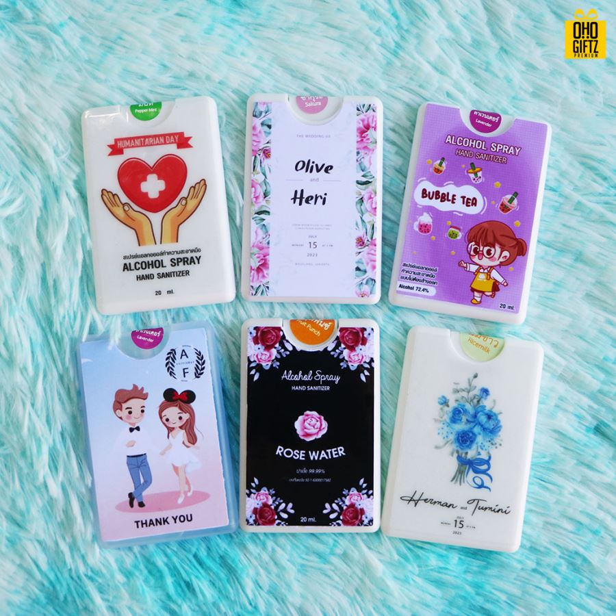 สเปรย์แอลกอฮอล์แบบพกพา ติดโลโก้ฟรี