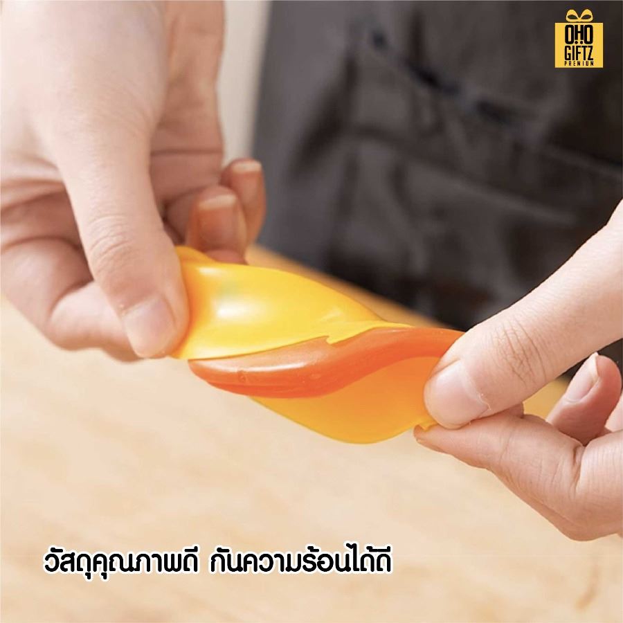 ที่จับของร้อนรูปเป็ด สกรีนชื่อ สกรีนโลโก้ ทำเป็นของพรีเมี่ยมได้