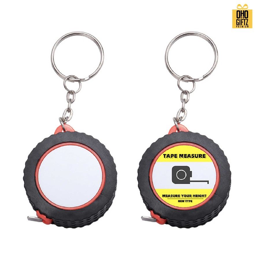 พวงกุญแจสายวัดรูปล้อยาง ติดสติ๊กเกอร์โลโก้ สกรีนโลโก้ ทำเป็นของพรีเมี่ยม ของชำร่วยได้