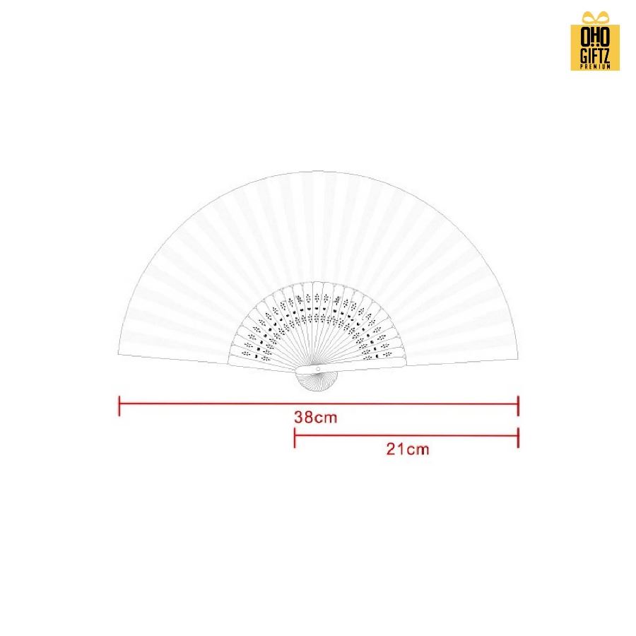 พัดจีนก้านไม้ไผ่ฉลุ พิมพ์ลายไม่จำกัดสี ทำเป็นสินค้าพรีเมี่ยม ของชำร่วย ของที่ระลึกได้