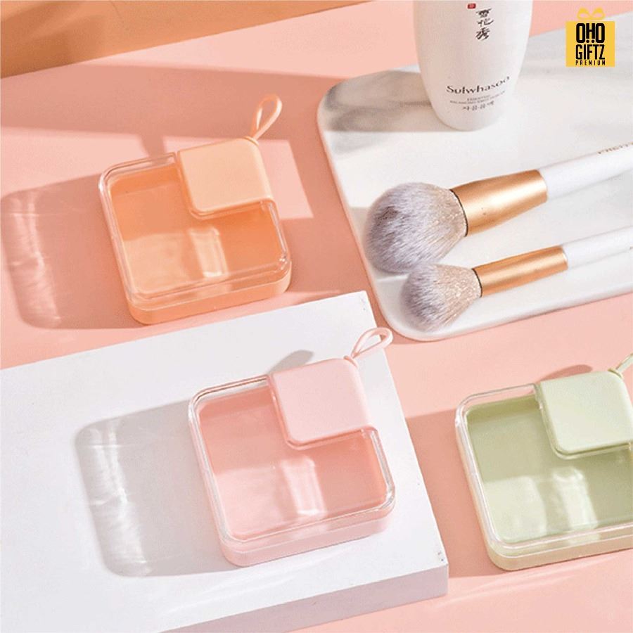 กล่องเก็บพัฟ มีฝาปิด สกรีนโลโก้ ทำเป็นของพรีเมี่ยมได้