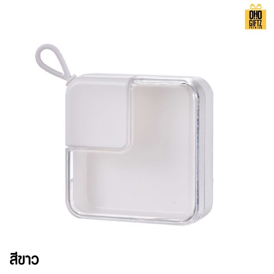 กล่องเก็บพัฟ มีฝาปิด สกรีนโลโก้ ทำเป็นของพรีเมี่ยมได้