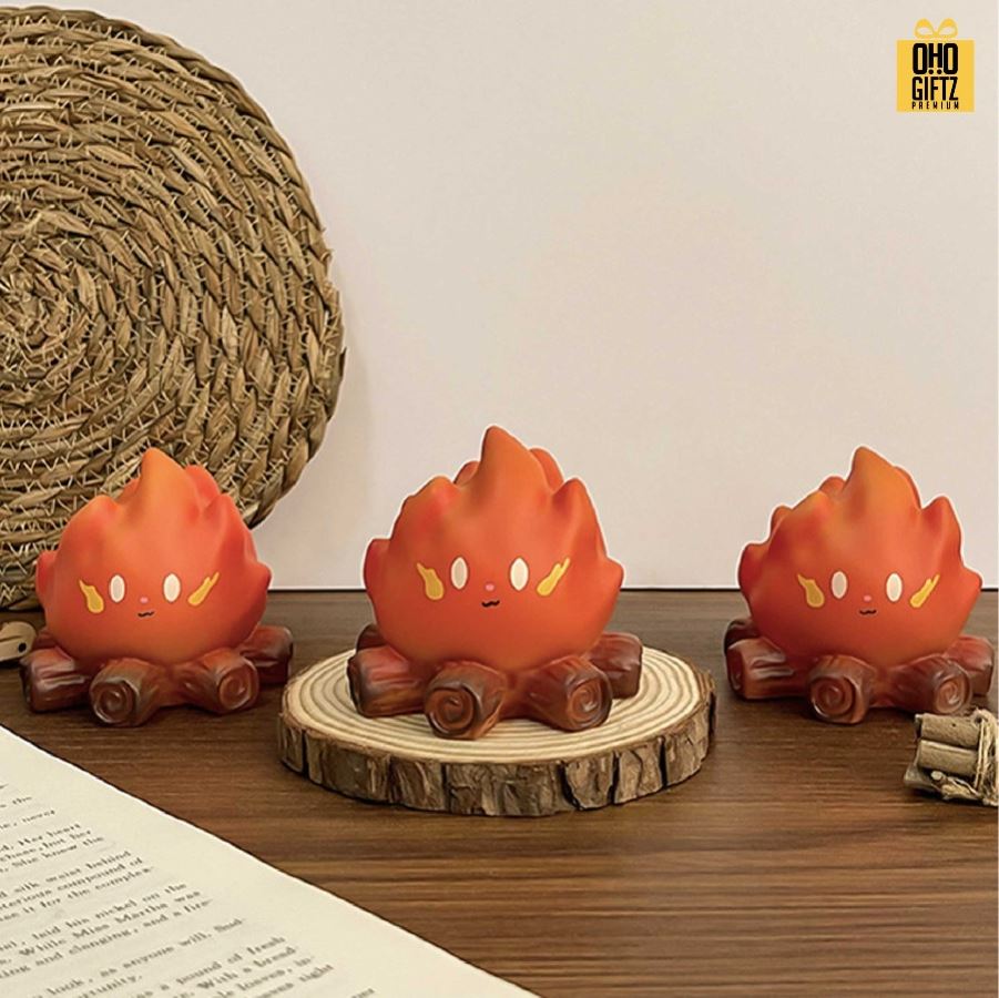 โคมไฟขอนไม้กองไฟ สกรีนโลโก้ ทำเป็นของพรีเมี่ยม ของที่ระลึกได้