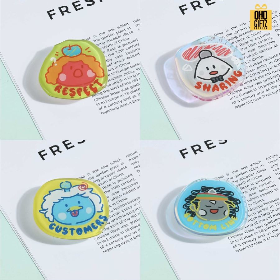 Griptok อะคลีลิคเคลือบเรซิ่น ดีไซน์ตามต้องการ สกรีนโลโก้ได้ สกรีนโลโก้ ทำเป็นของพรีเมี่ยมได้