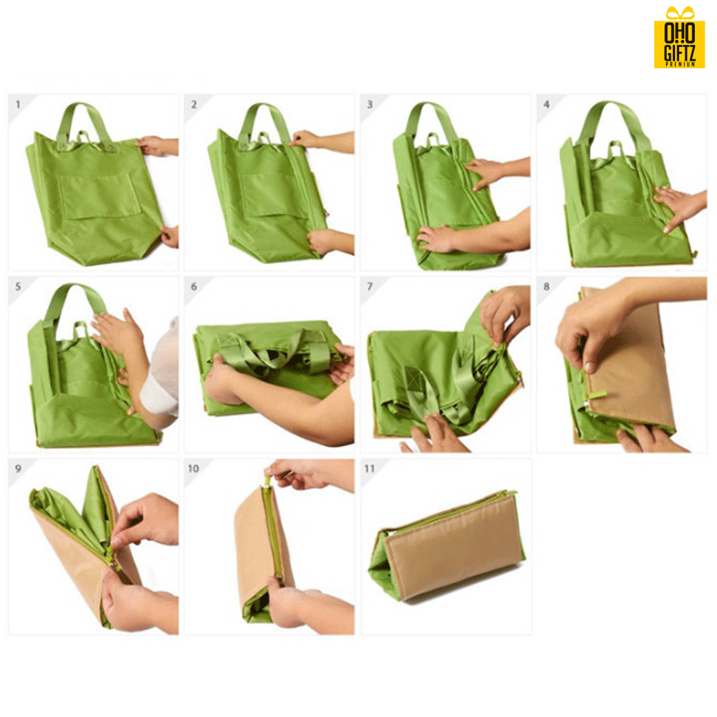 กระเป๋าเดินทางพับเก็บได้ สกรีนชื่อ สกรีนโลโก้ ทำเป็นของพรีเมี่ยม