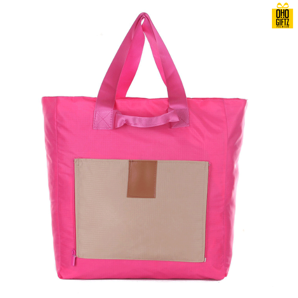 กระเป๋าเดินทางพับเก็บได้ สกรีนชื่อ สกรีนโลโก้ ทำเป็นของพรีเมี่ยม