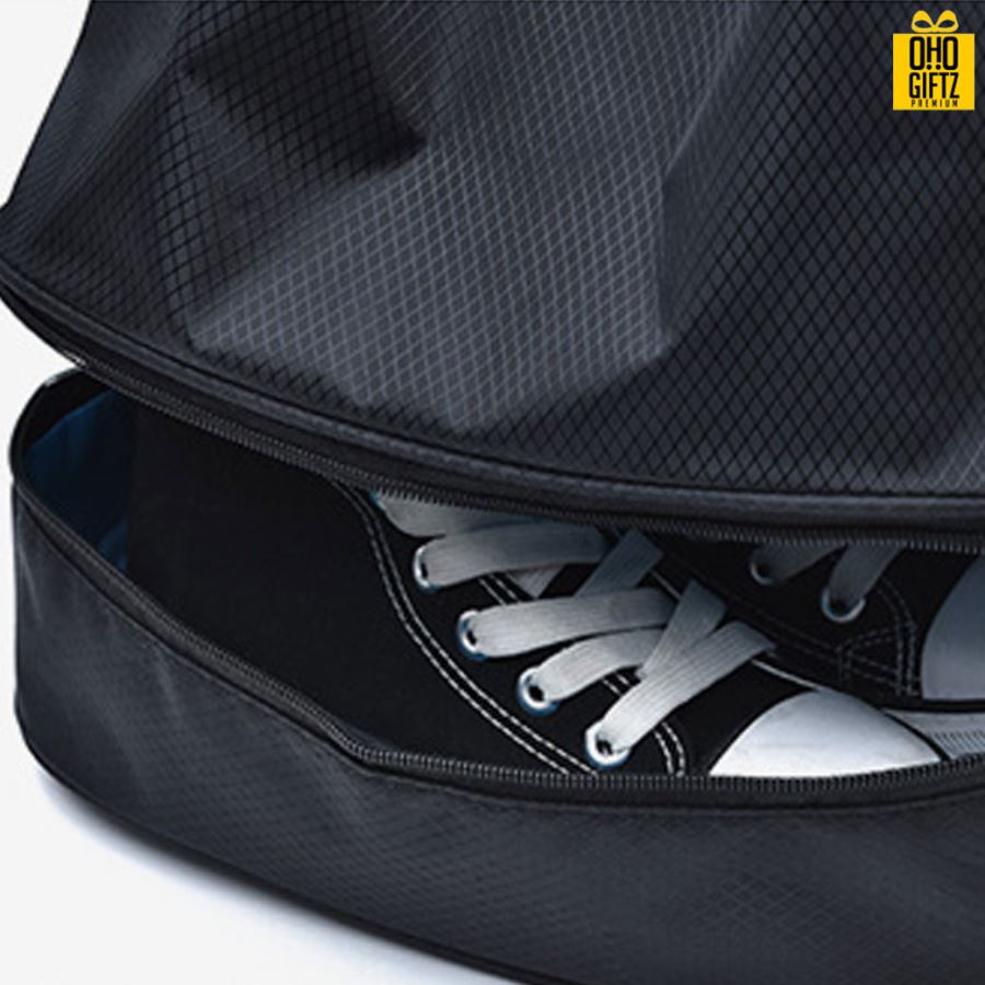 กระเป๋าเป้ผ้ากันน้ำทรงจีบ สกรีนโลโก้ ทำเป็นของพรีเมี่ยม