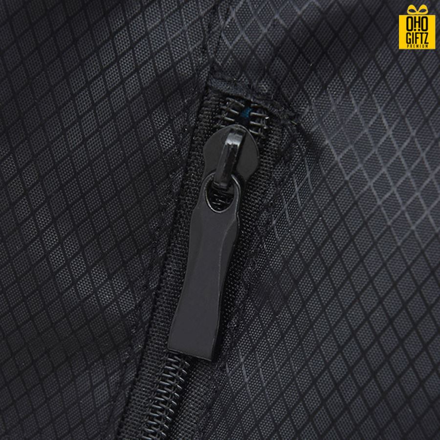 กระเป๋าเป้ผ้ากันน้ำทรงจีบ สกรีนโลโก้ ทำเป็นของพรีเมี่ยม