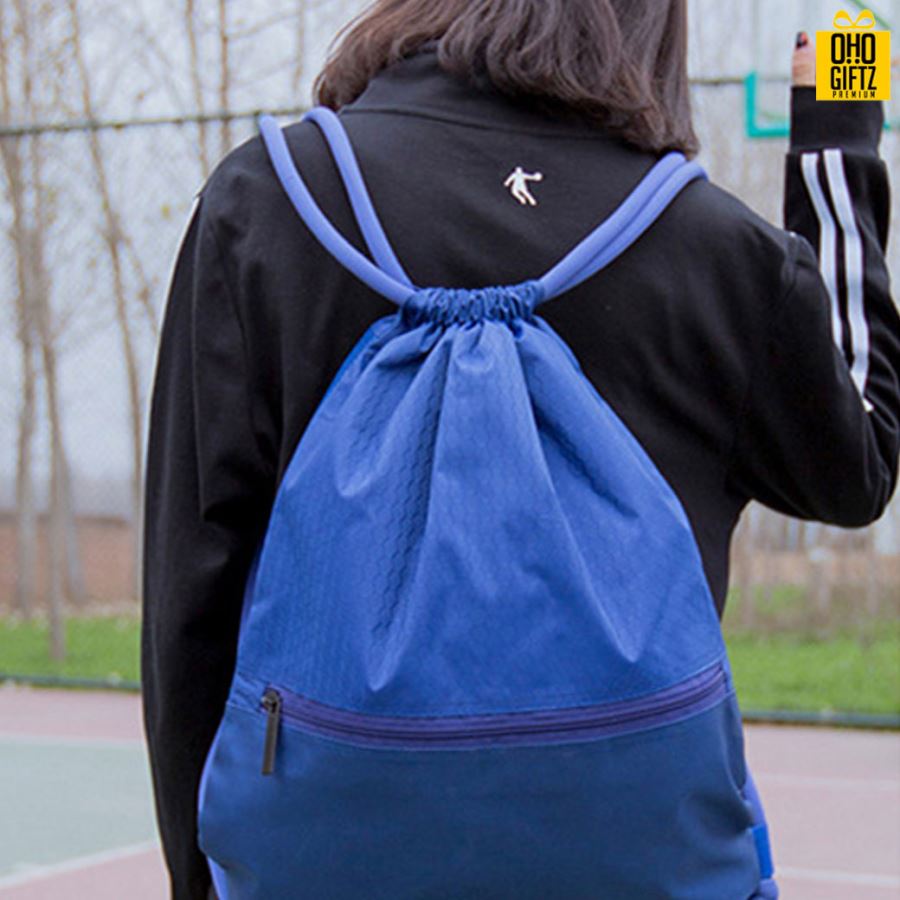 กระเป๋าเป้ทรงเชือกรูดผ้ากันน้ำ สกรีนโลโก้ ทำเป็นของพรีเมี่ยม