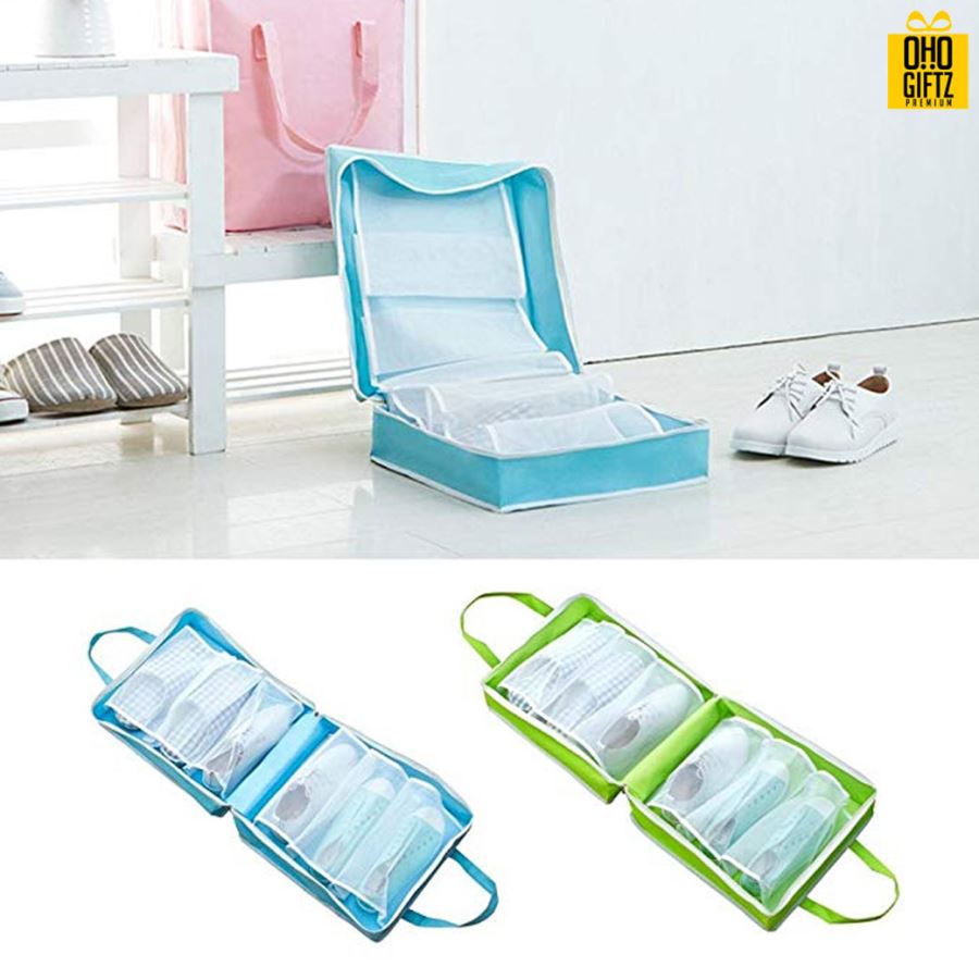 กระเป๋าเก็บรองเท้าผ้า OXFORD สกรีนโลโก้ ทำเป็นของพรีเมี่ยม ของที่ระลึก