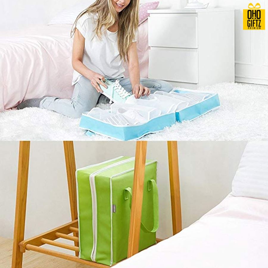 กระเป๋าเก็บรองเท้าผ้า OXFORD สกรีนโลโก้ ทำเป็นของพรีเมี่ยม ของที่ระลึก