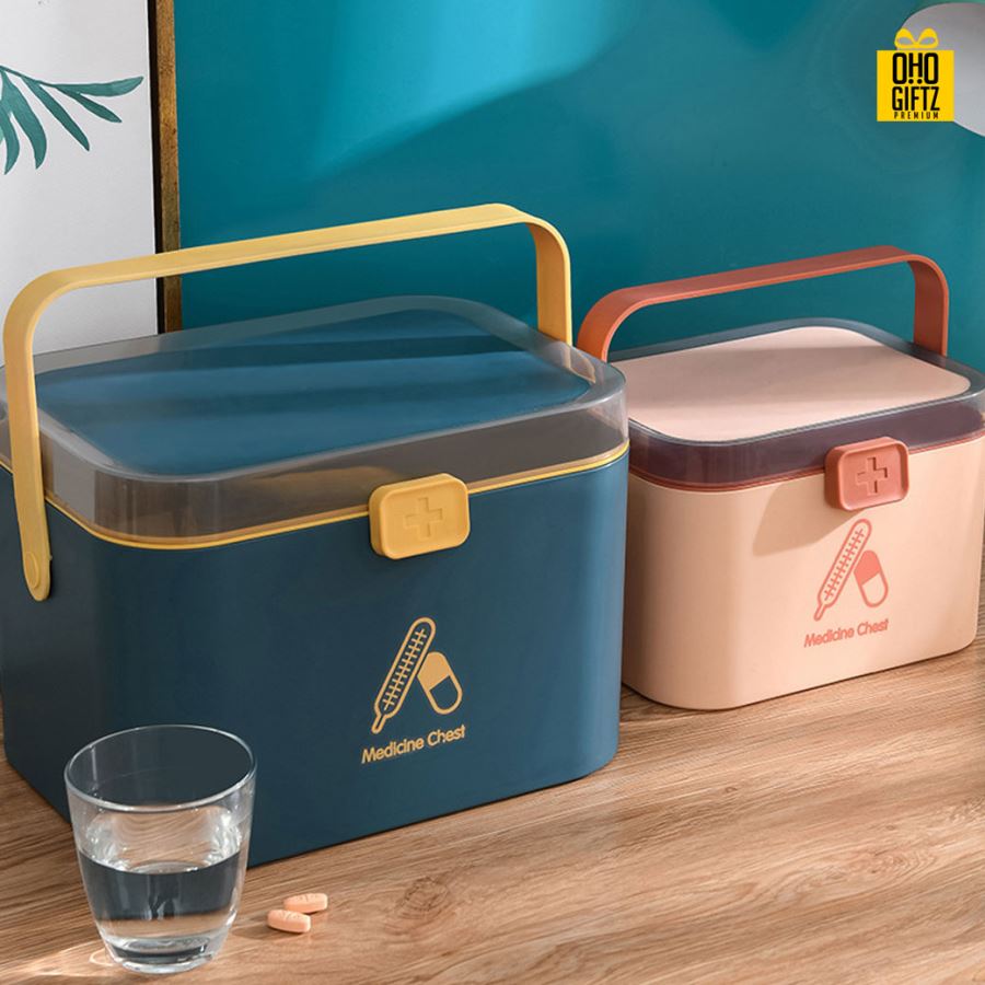 กล่องเก็บอุปกรณ์ปฐมพยาบาล สกรีนชื่อ สกรีนโลโก้ ทำเป็นของพรีเมี่ยมได้ 