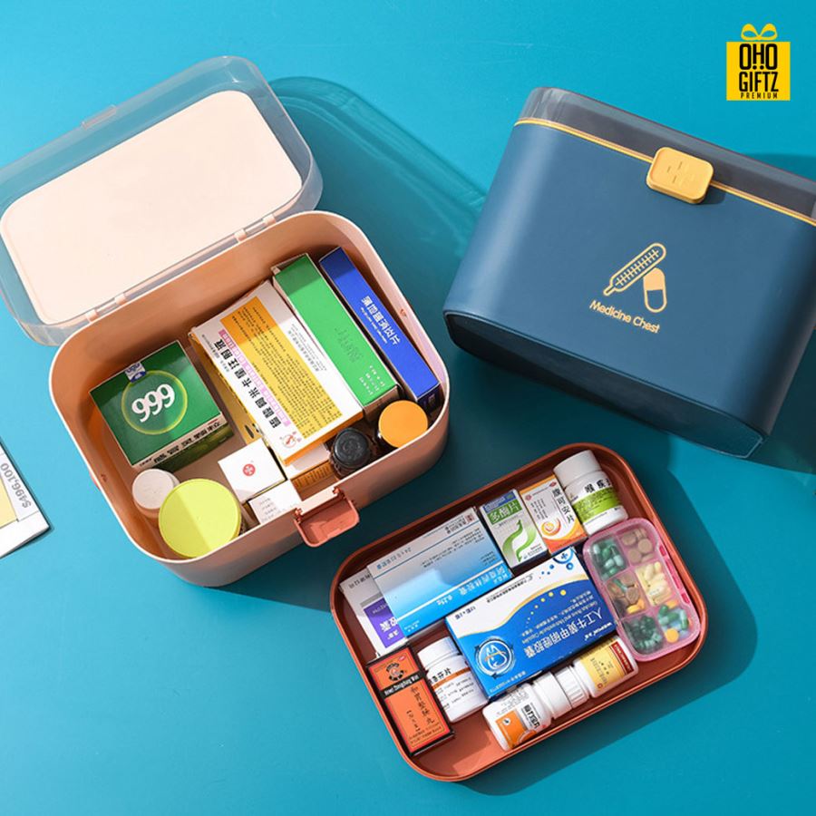 กล่องเก็บอุปกรณ์ปฐมพยาบาล สกรีนชื่อ สกรีนโลโก้ ทำเป็นของพรีเมี่ยมได้ 