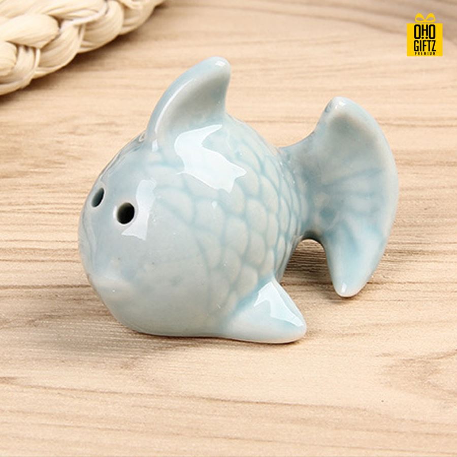 ที่ใส่เครื่องปรุงรูปปลา พิมพ์สติกเกอร์ชื่อฟรี  ทำเป็นของพรีเมี่ยม ของชำร่วยงานเเต่งงานได้ 