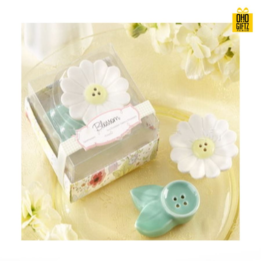 ที่ใส่เครื่องปรุงดอกไม้ พิมพ์สติกเกอร์ชื่อฟรี ทำเป็นของพรีเมี่ยม ของชำร่วยงานเเต่งงานได้