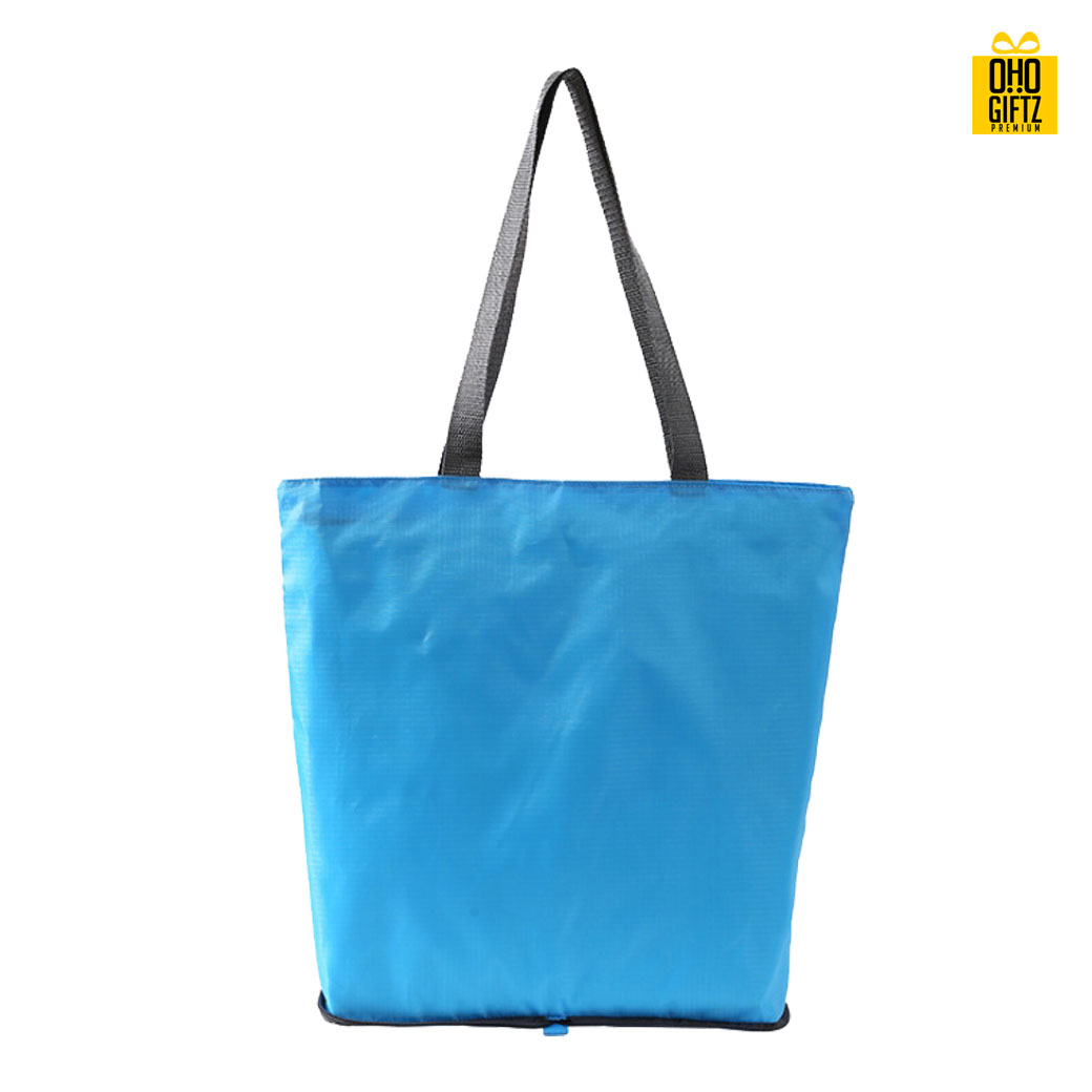 กระเป๋าสะพายพับเก็บได้ สกรีนโลโก้ ทำเป็นของพรีเมี่ยม ของที่ระลึก