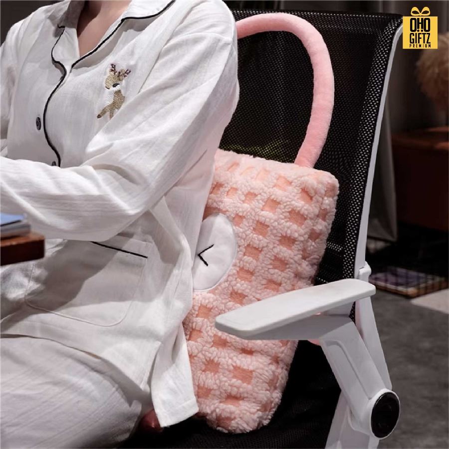 หมอนผ้าห่มตาราง น่ารัก สกรีนโลโก้ ทำเป็นของพรีเมี่ยมได้