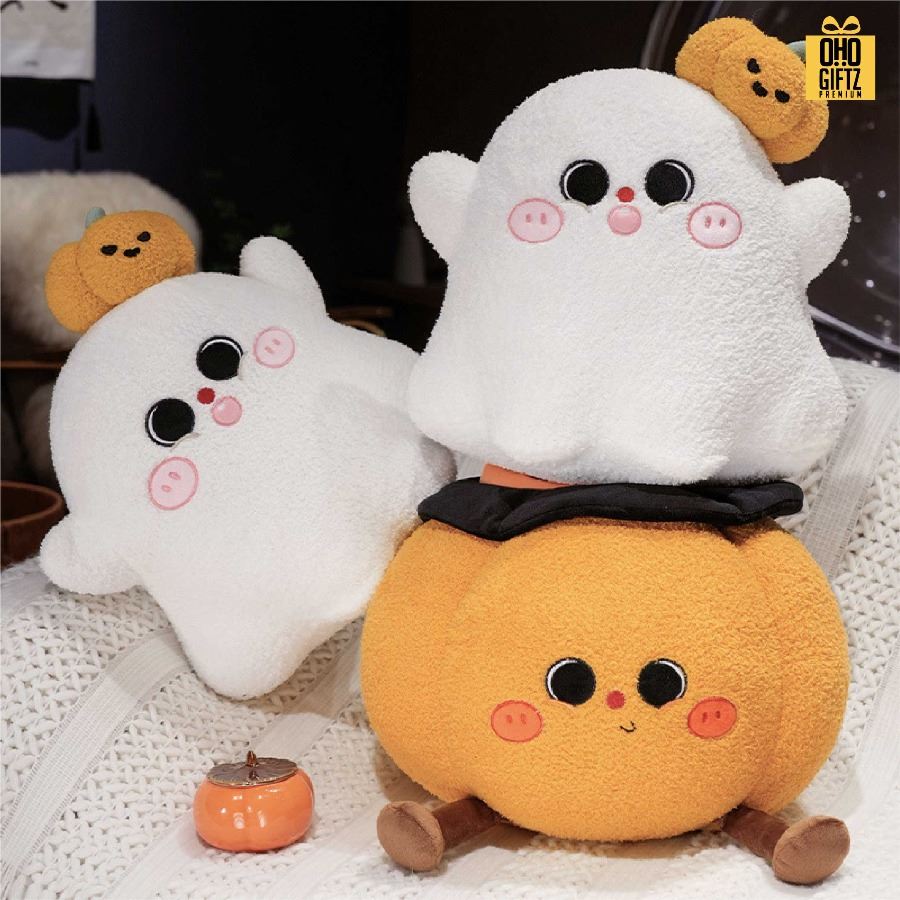 หมอนตุ๊กตาฮาโลวีน สกรีนโลโก้ ทำเป็นของพรีเมี่ยมได้ 